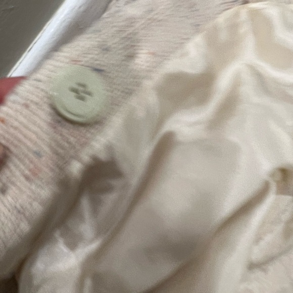 Tundra beige colourful speckled wool button up THICK cardigan - Picture 9 of 13